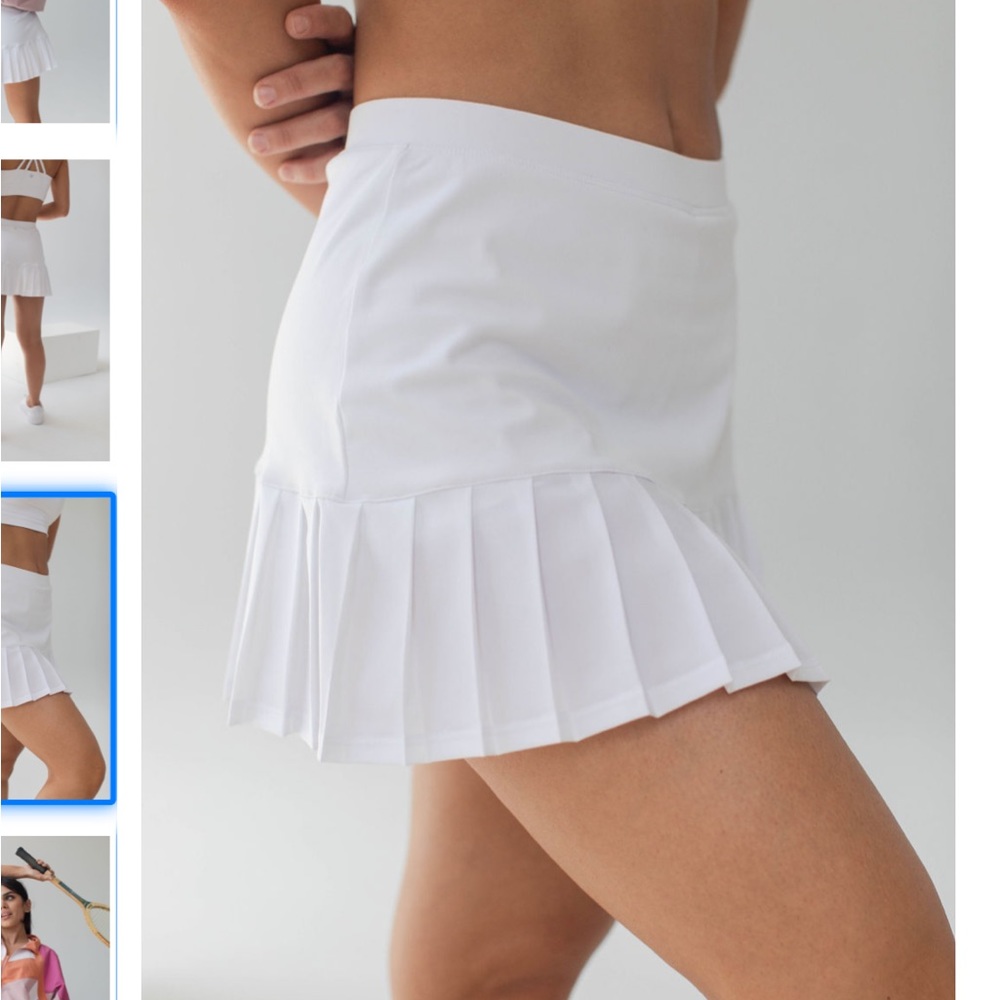 NWOT Savvi Paris Pleated Tennis Skort 2X White